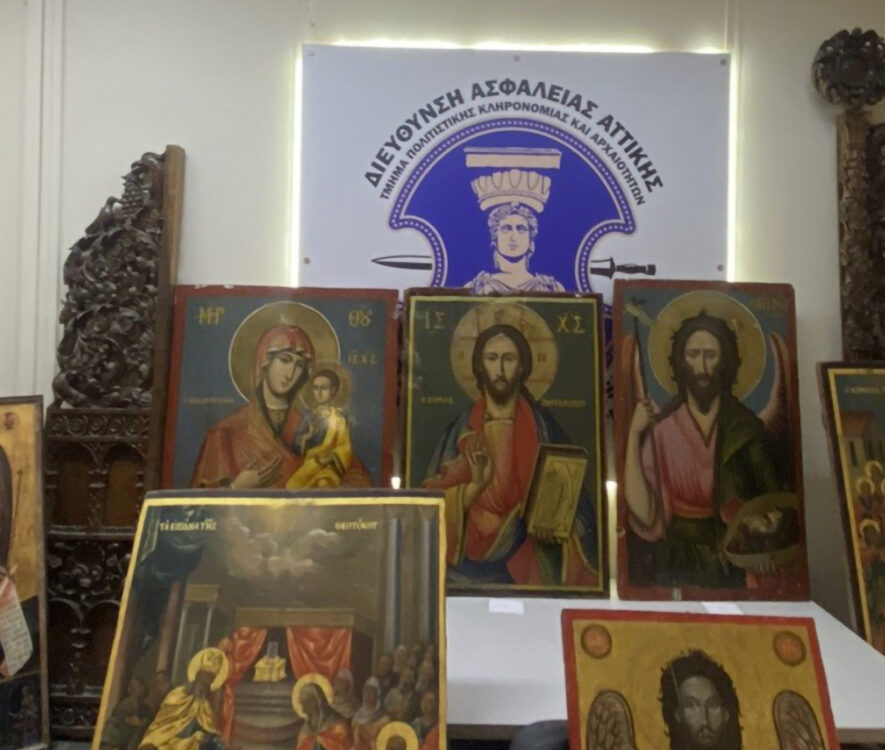 Βρέθηκαν επτά εικόνες και ξυλόγλυπτα που είχαν κλαπεί από εκκλησίες
