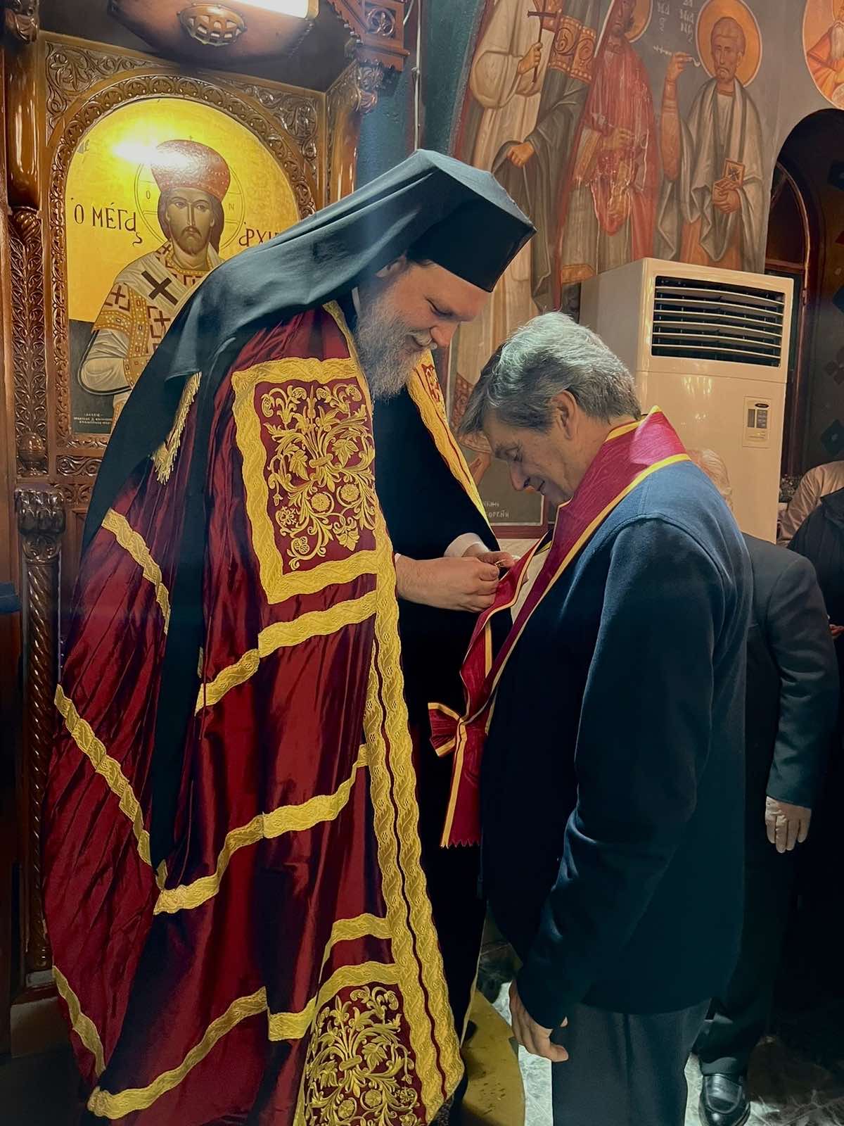Τελετή μετακομιδής Ιερού Σκηνώματος Αγίου Ελευθερίου στη νέα Λάρνακα στη Νέα Ιωνία Αττικής