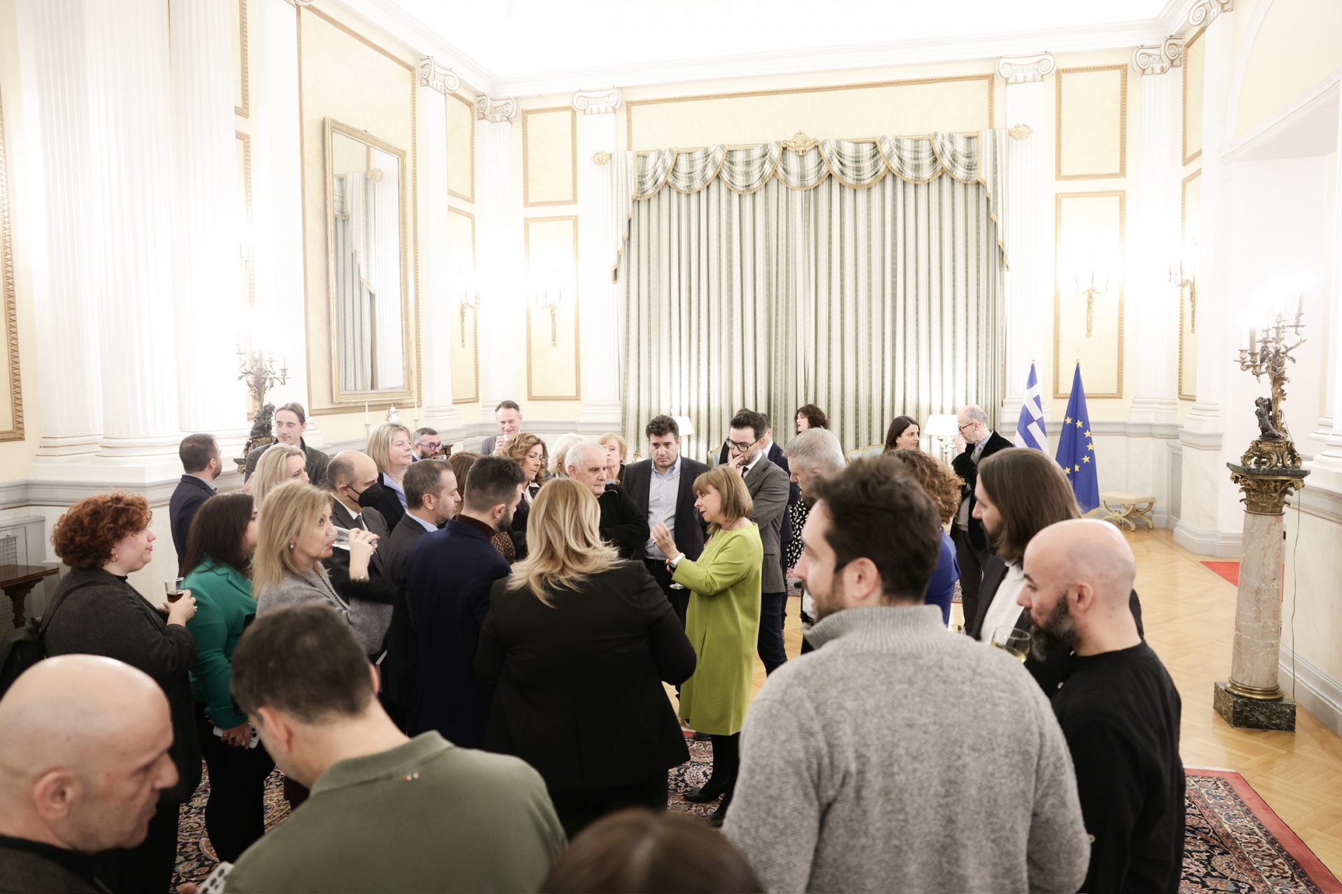 Προεδρικό Μέγαρο Ευχές για το νέο έτος με διαπιστευμένους εκπροσώπους του Τύπου αντάλλαξε η Πρόεδρος της Δημοκρατίας 2