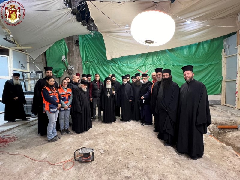 Τις εργασίες συντήρησης του Πανίερου Ναού της Αναστάσεως επέβλεψε ο Πατριάρχης Ιεροσολύμων Θεόφιλος