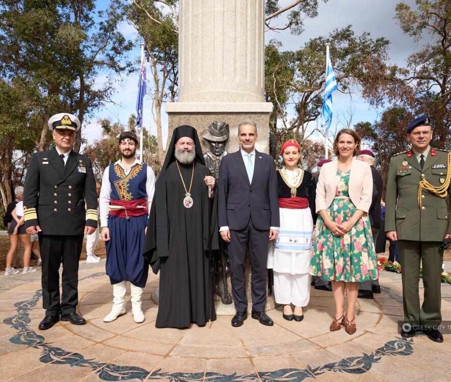 Ο Αρχιεπίσκοπος Αυστραλίας στα αποκαλυπτήρια Μνημείου για τη Μάχη της Κρήτης στην Πέρθη