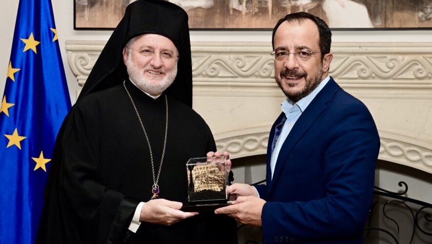 Συνάντηση με τον Πρόεδρο της Κυπριακής Δημοκρατίας είχε ο Αμερικής Ελπιδοφόρος