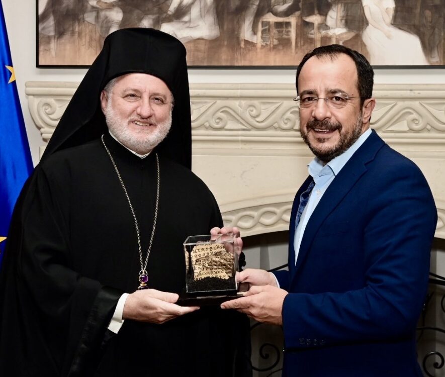 Συνάντηση με τον Πρόεδρο της Κυπριακής Δημοκρατίας είχε ο Αμερικής Ελπιδοφόρος