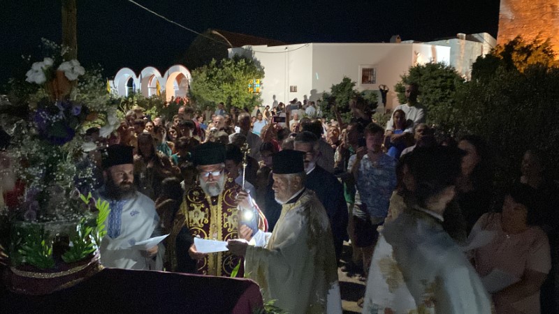 Εσπερινός για την εορτή της Κοιμήσεως της Θεοτόκου στο Ιστορικό Κάστρο της Λέρου