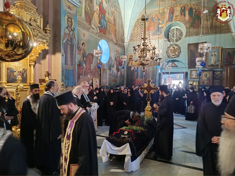 Τελέστηκε η εξόδιος ακολουθία της Ηγουμένης της Ιεράς Μονής Μάρθας και Μαρίας Βηθανίας, Μοναχής Ευπραξίας 