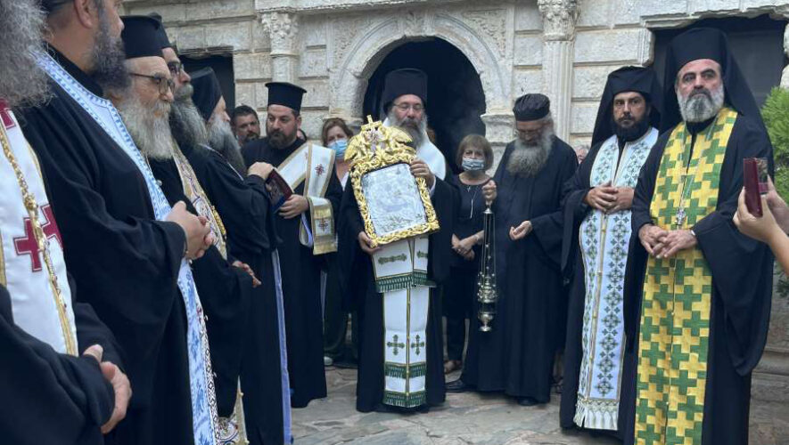 Κάθοδος της Ιεράς Εικόνος της Παναγίας του Χάρακα από την Ιερά Μονή Τιμίου Προδρόμου Ατάλης-Μπαλή