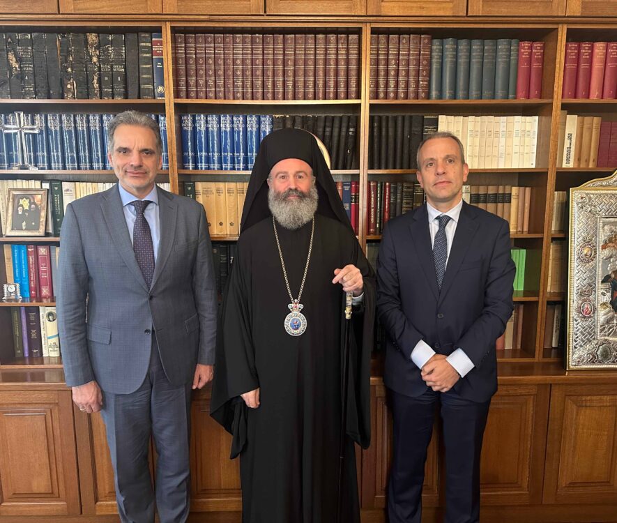 Επίσκεψη του Πρέσβη της Ελλάδος στην Αυστραλία στον Αρχιεπίσκοπο Μακάριο