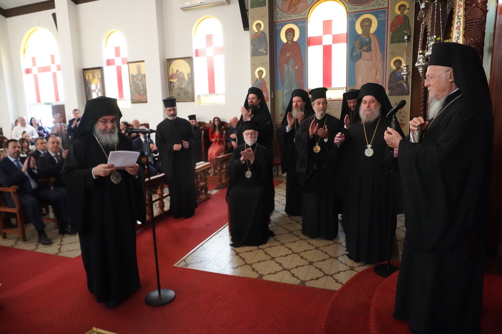 Ο Οικουμενικός Πατριάρχης στον Ιερό Ναό Αγίων Κωνσταντίνου και Ελένης Μελβούρνης agios kostantinos melvoyrnis australia oikoumenikos episkepsi