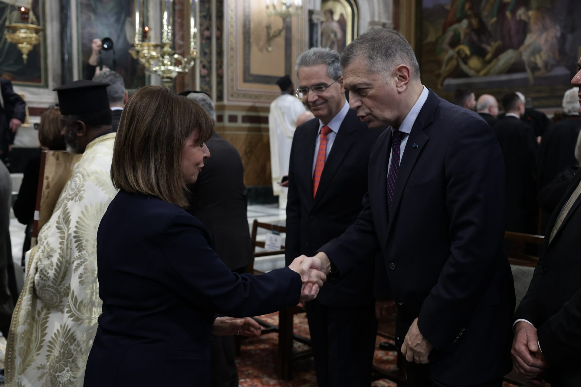 Η ΠτΔ συμμετείχε στη Συνοδική Θεία Λειτουργία για την Κυριακή της Ορθοδοξίας - Παρέθεσε γεύμα στο Προεδρικό