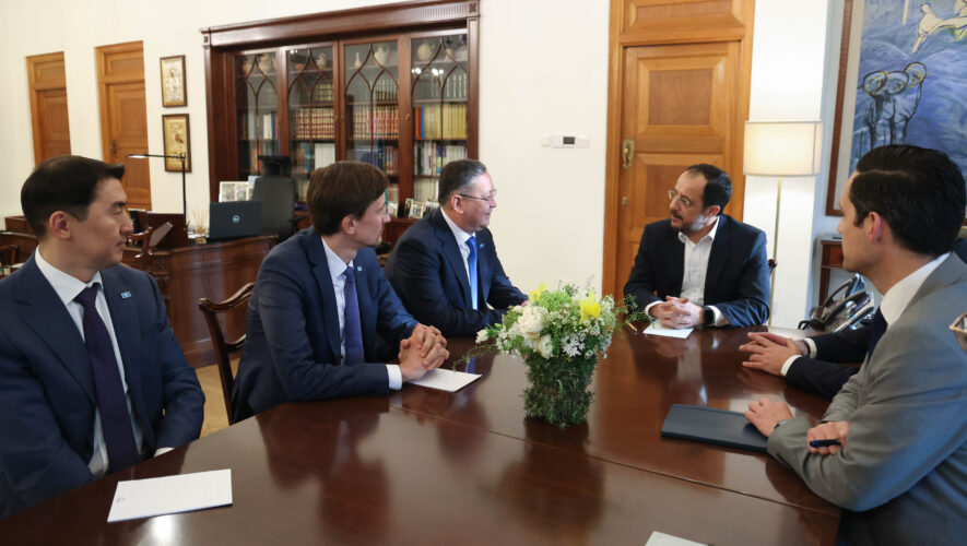 Ο Πρόεδρος της Δημοκρατίας Ν. Χριστοδουλίδης δέχθηκε τον ΥΠΕΞ του Καζακστάν