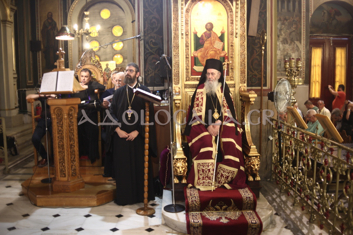Αθήνα: Ο Μητροπολίτης Ναυπάκτου Ιερόθεος στον πανηγυρίζοντα Άγιο Παύλο της οδού Ψαρών 
