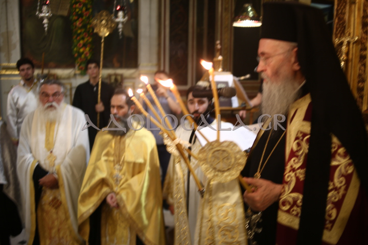Αθήνα: Ο Μητροπολίτης Ναυπάκτου Ιερόθεος στον πανηγυρίζοντα Άγιο Παύλο της οδού Ψαρών 