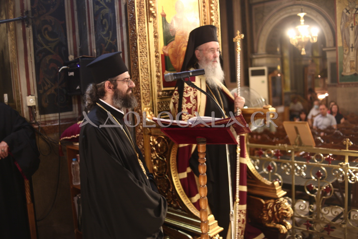 Αθήνα: Ο Μητροπολίτης Ναυπάκτου Ιερόθεος στον πανηγυρίζοντα Άγιο Παύλο της οδού Ψαρών 