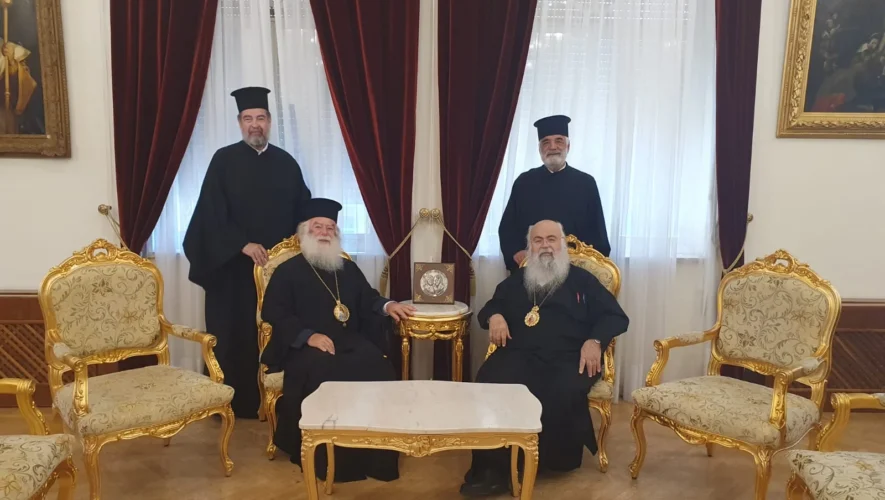 Συνάντηση του πάπα και Πατριάρχη Αλεξανδρείας με τον Προκαθήμενο της Κυπριακής Εκκλησίας, Αρχιεπίσκοπο Γεώργιο στη Λευκωσία