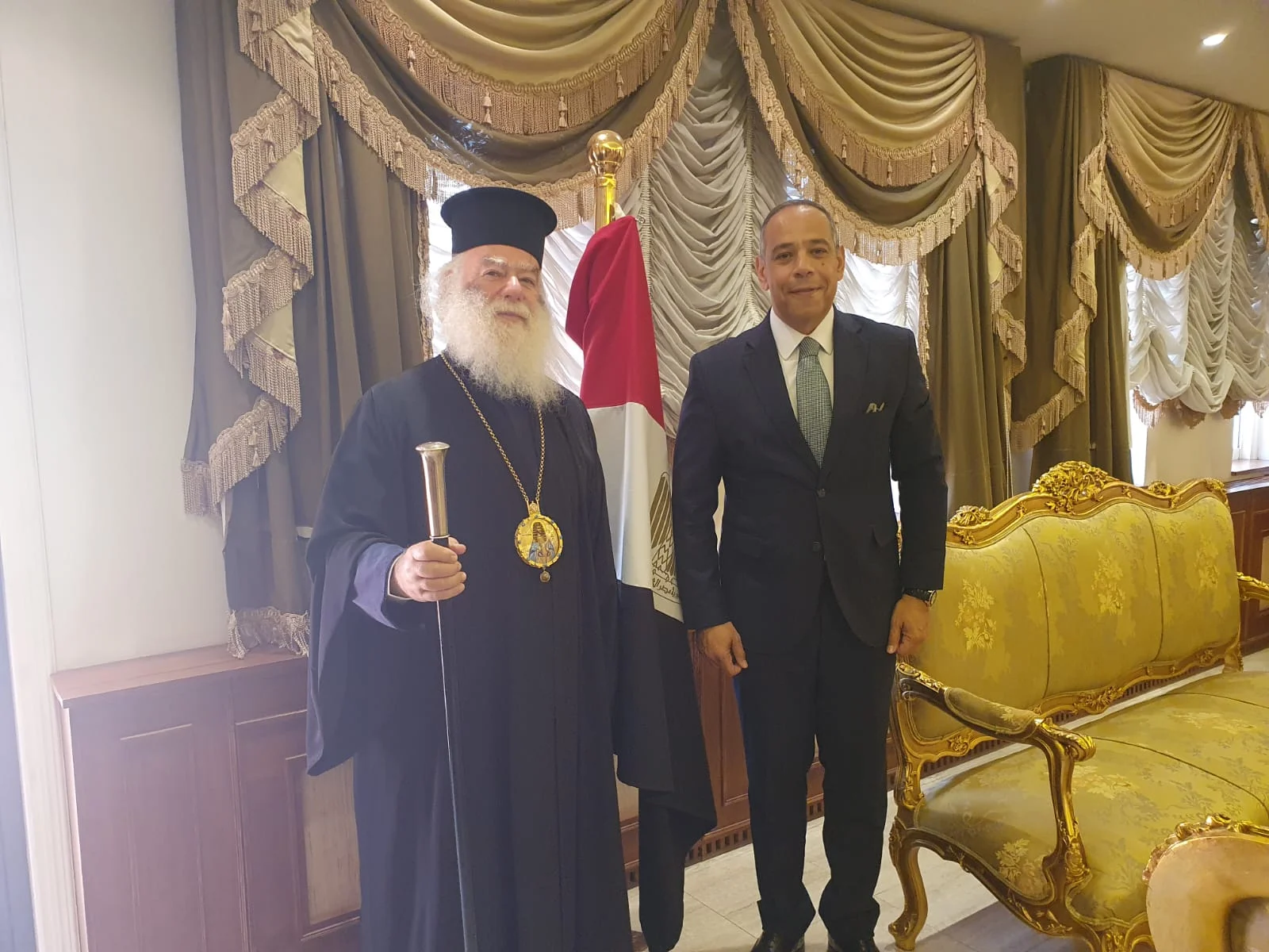 Συνάντηση του πάπα και Πατριάρχη Αλεξανδρείας με τον Προκαθήμενο της Κυπριακής Εκκλησίας, Αρχιεπίσκοπο Γεώργιο στη Λευκωσία