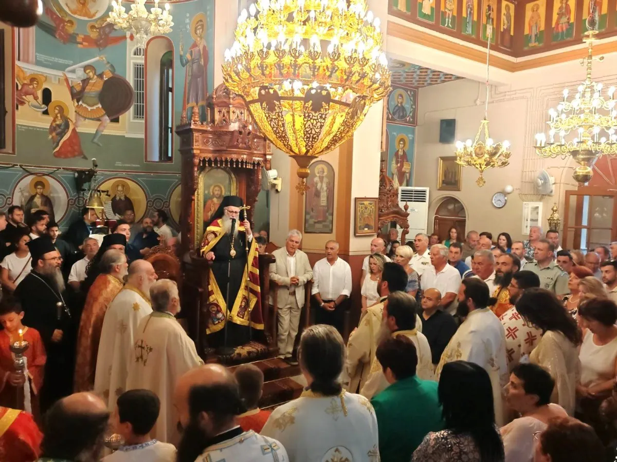 Ο Μητροπολίτης Προικονήσου Ιωσήφ στον Εσπερινό της Εορτής της Αγίας Μαρίνας Λέρου