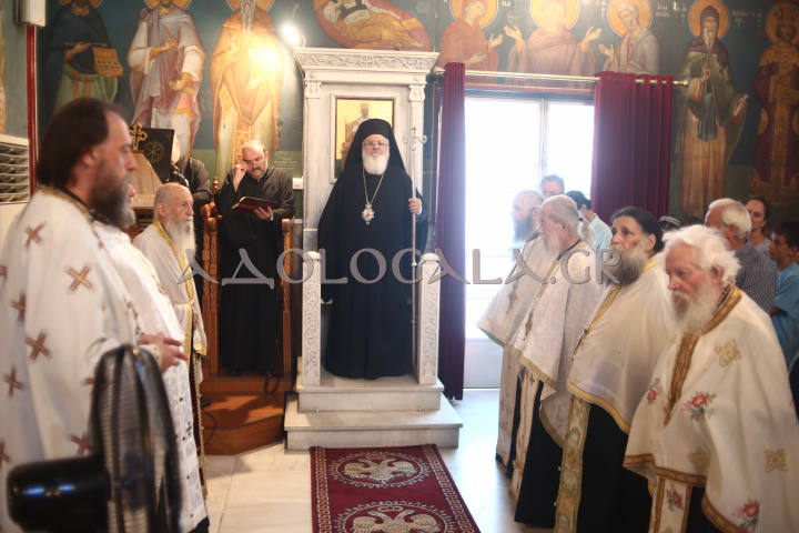 Αρχιερατικός Εσπερινός για την Κοίμηση της Αγίας Άννης στον πανηγυρίζοντα Ι.Ν. Περιβολίων Ταύρου