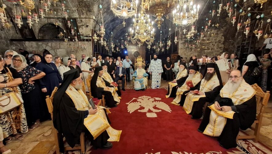 Ιεροσόλυμα: Εσπερινός για την εορτή της Κοιμήσεως της Θεοτόκου στο Ιερό Προσκύνημα της Γεθσημανής
