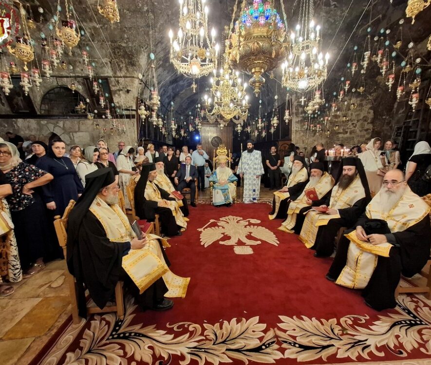 Ιεροσόλυμα: Εσπερινός για την εορτή της Κοιμήσεως της Θεοτόκου στο Ιερό Προσκύνημα της Γεθσημανής