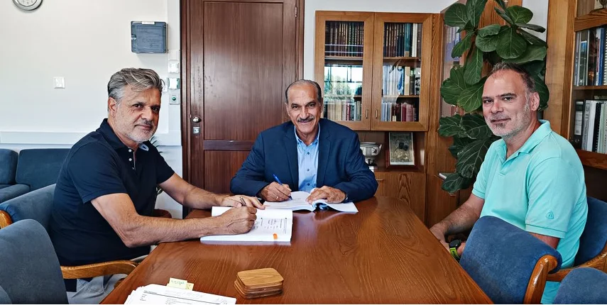 Υπογραφή συμβολαίου για την προμήθεια και τοποθέτηση μεμβρανών στον Αρχαιολογικό Χώρο Κουρίου