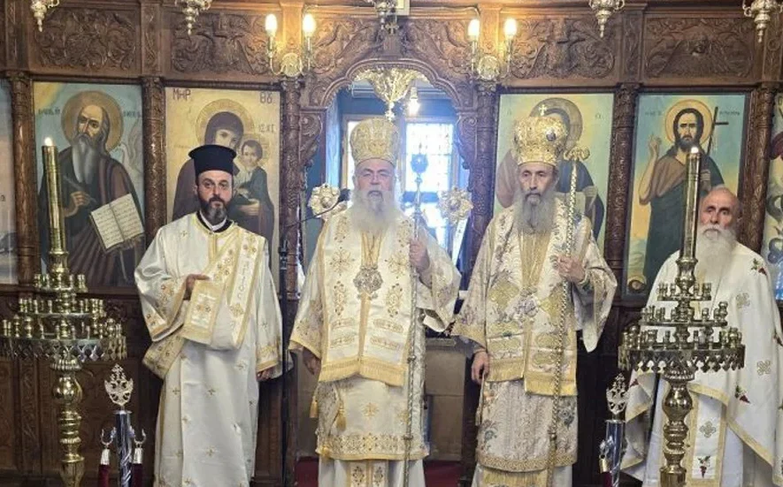 Ο Αρχιεπίσκοπος Κύπρου Γεώργιος στην εορτή του Αγίου Μάμαντος στην Περιστερώνα της Επισκοπής Αρσινόης στην Πάφο