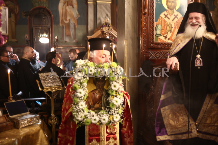 Λαμπρός εσπερινός του Αγίου Αποστόλου Ανδρέα του Πρωτοκλήτου στο Γηροκομείο Αθηνών (Εικόνες)