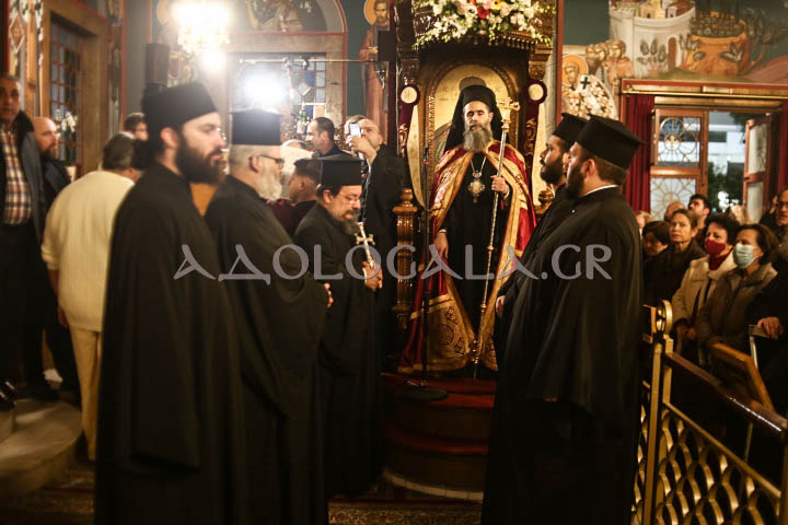 Λαμπρός Εσπερινός για την Ιερά Μνήμη του Αγίου Ελευθερίου στο Γκύζη (Εικόνες)