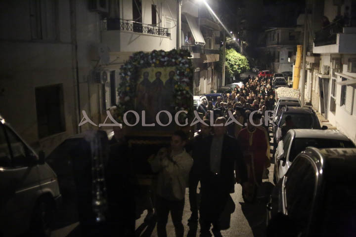 Παρουσία πλήθους πιστών η Ιερά Λιτάνευση της Εικόνας των Τριών Ιεραρχών στην Καισαριανή (Εικόνες)