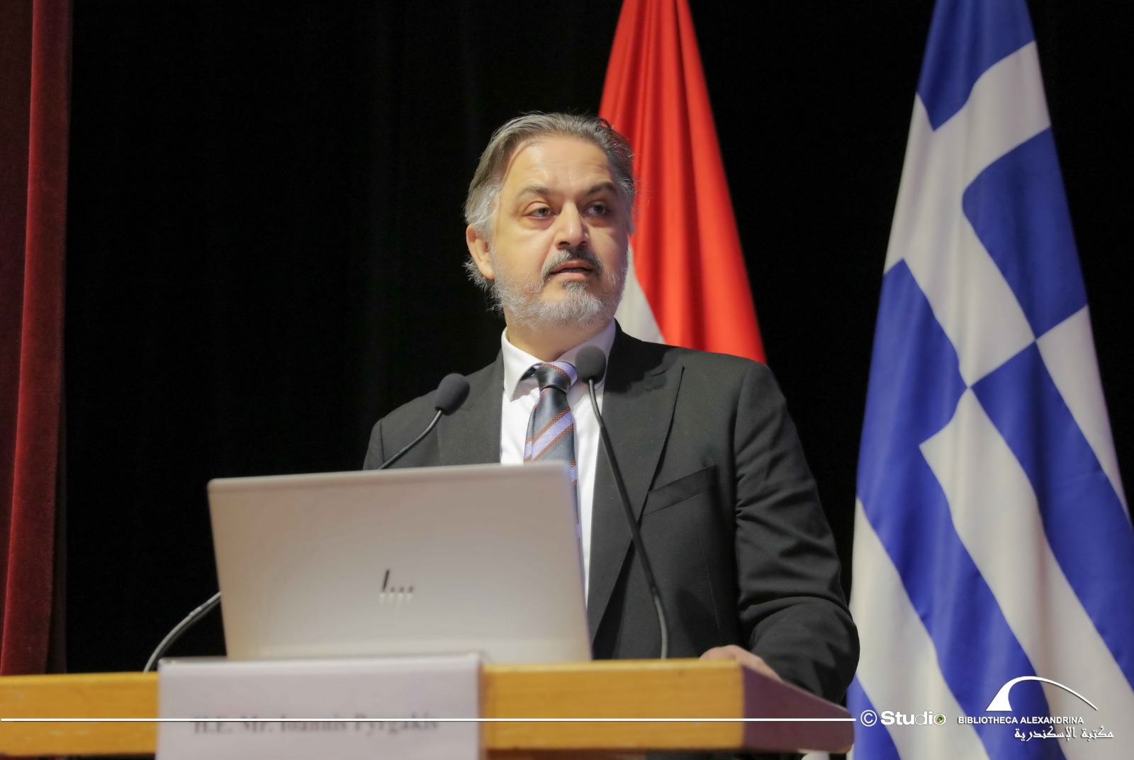 Ο Πατριάρχης Αλεξανδρείας στον εορτασμό της Παγκόσμιας Ημέρας της Ελληνικής Γλώσσας στη Βιβλιοθήκη της Αλεξάνδρειας 
