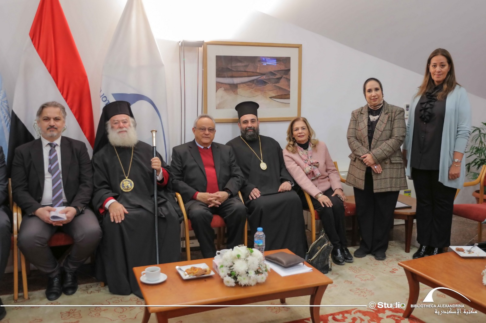 Ο Πατριάρχης Αλεξανδρείας στον εορτασμό της Παγκόσμιας Ημέρας της Ελληνικής Γλώσσας στη Βιβλιοθήκη της Αλεξάνδρειας 
