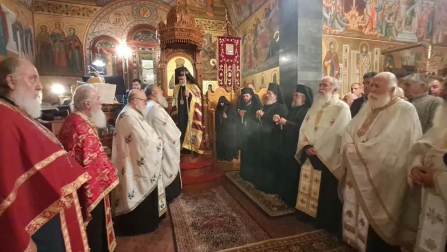 Πολυαρχιερατικός Εσπερινός για τον Άγιο Σάββα τον Εν Καλύμνω στην Ι.Μ. Αγίων Πάντων Καλύμνου