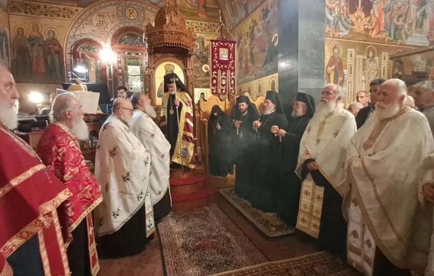Πολυαρχιερατικός Εσπερινός για τον Άγιο Σάββα τον Εν Καλύμνω στην Ι.Μ. Αγίων Πάντων Καλύμνου