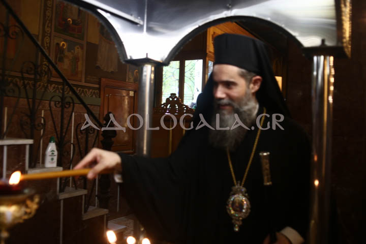 Ο Επίσκοπος Χριστουπόλεως Βαρνάβας στον πανηγυρικό Εσπερινό της Αγίας Μαρκέλλας στον Βοτανικό.