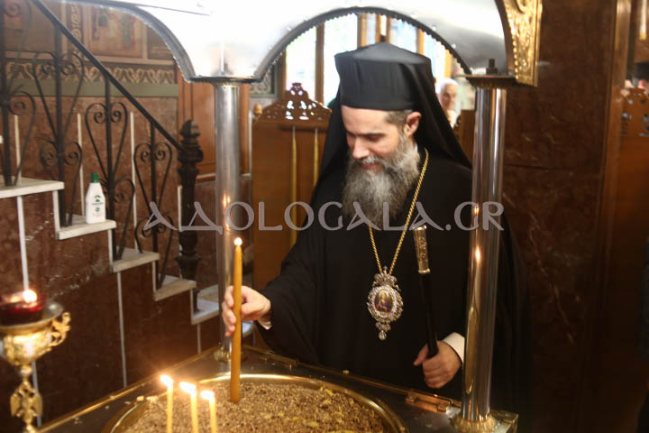 Ο Επίσκοπος Χριστουπόλεως Βαρνάβας στον πανηγυρικό Εσπερινό της Αγίας Μαρκέλλας στον Βοτανικό.