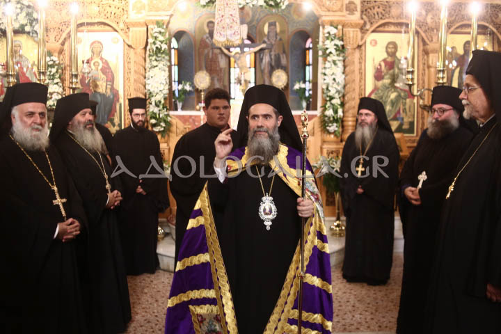 Ο Επίσκοπος Χριστουπόλεως Βαρνάβας στον πανηγυρικό Εσπερινό της Αγίας Μαρκέλλας στον Βοτανικό.