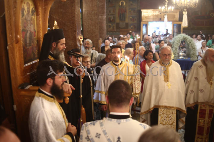 Ο Επίσκοπος Χριστουπόλεως Βαρνάβας στον πανηγυρικό Εσπερινό της Αγίας Μαρκέλλας στον Βοτανικό.