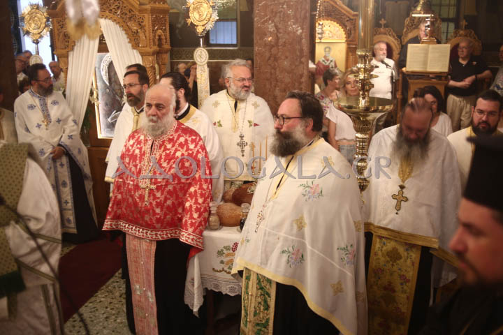Ο Επίσκοπος Χριστουπόλεως Βαρνάβας στον πανηγυρικό Εσπερινό της Αγίας Μαρκέλλας στον Βοτανικό.