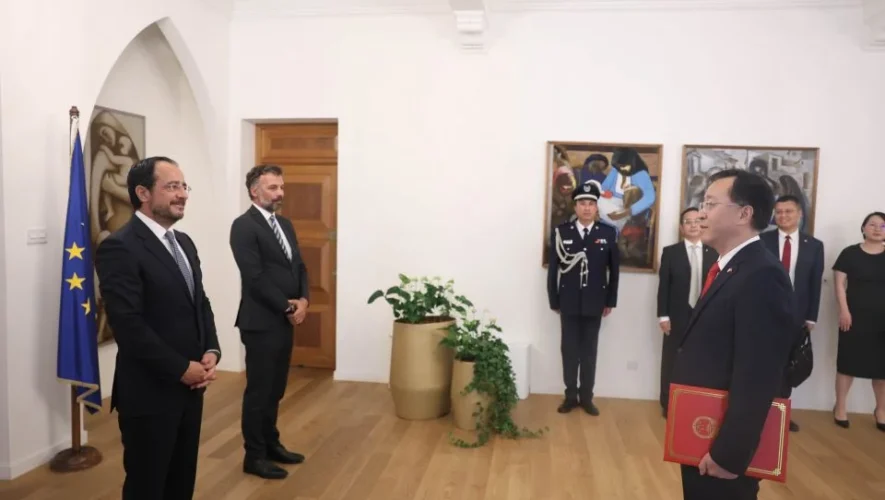 Νίκος Χριστοδουλίδης, Πρόεδρος της Δημοκρατίας, Διαπιστευτήρια, Πρέσβεις, Πορτογαλία, Κουβέιτ, Κίνα, Λίβανος, Προεδρικό Μέγαρο, Διπλωματία