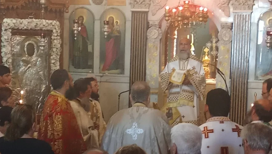 Πολυαρχιερατική Θεία Λειτουργία στον Ιερό Ναό Αγίας Μαρίνας Λέρου για την εορτή της Αγίας Μεγαλομάρτυρος Μαρίνης.