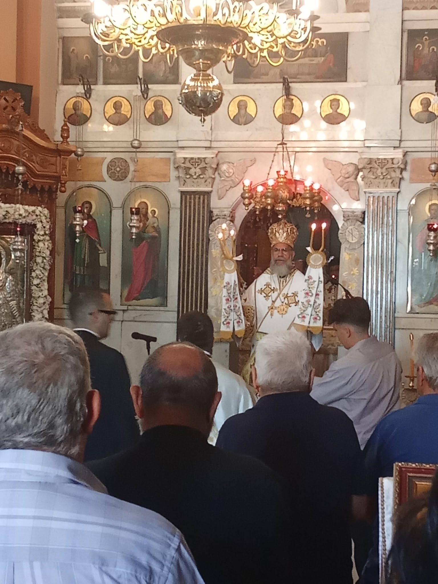 Πολυαρχιερατική Θεία Λειτουργία στον Ιερό Ναό Αγίας Μαρίνας Λέρου για την εορτή της Αγίας Μεγαλομάρτυρος Μαρίνης.