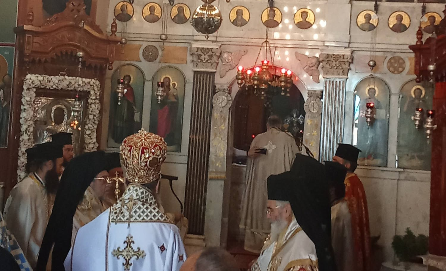 Πολυαρχιερατική Θεία Λειτουργία στον Ιερό Ναό Αγίας Μαρίνας Λέρου για την εορτή της Αγίας Μεγαλομάρτυρος Μαρίνης.