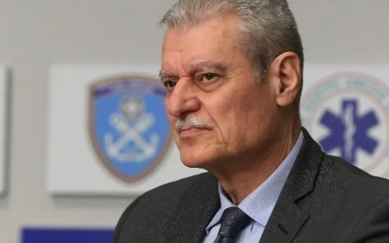 Ο υπουργός Κλιματικής Κρίσης και Πολιτικής Προστασίας Ευάγγελος Τουρνάς σε δηλώσεις για την αντιπυρική περίοδο και την πρόληψη των πυρκαγιών.